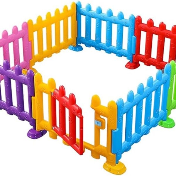 Clôture en plastique multicolore pour enfants