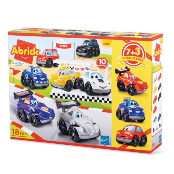 Abrick Fast Car - Véhicules Pack de 10 (Boite)