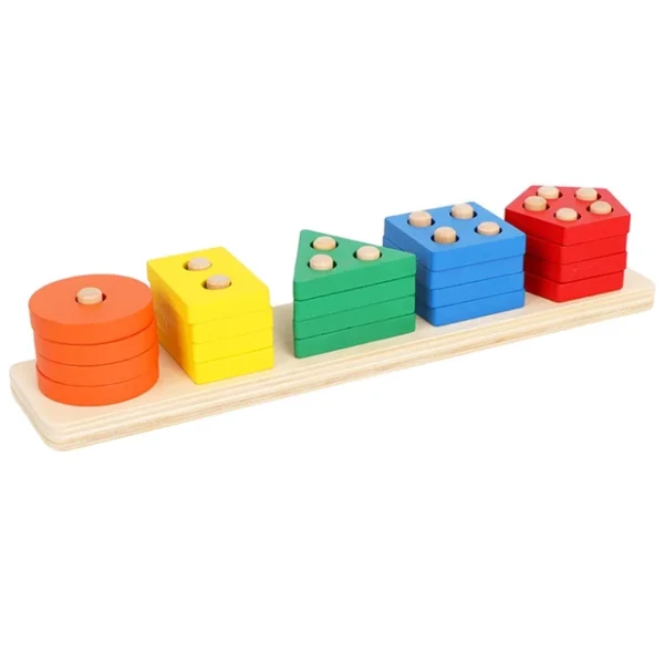 Jouets empilables de tri en bois Montessori